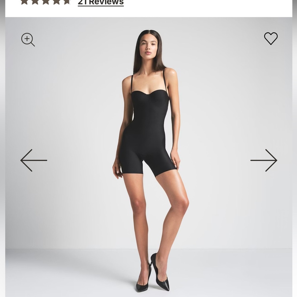 SKIMS core sculpt underwire mid thigh body suit NWOT